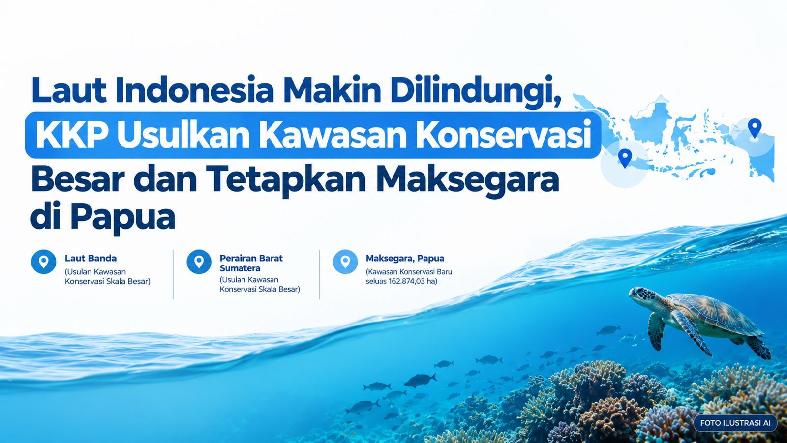 Dari Laut Banda hingga Papua, Kawasan Konservasi Indonesia Terus Diperluas
