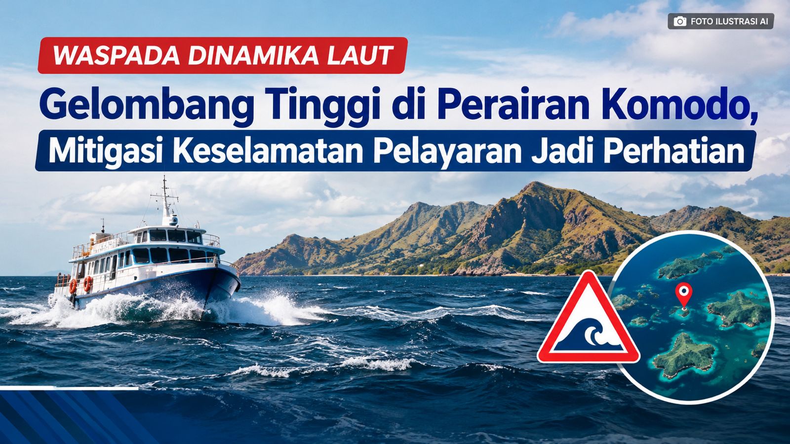 Gelombang Tinggi di Perairan Komodo, Mitigasi Keselamatan Pelayaran Jadi Perhatian