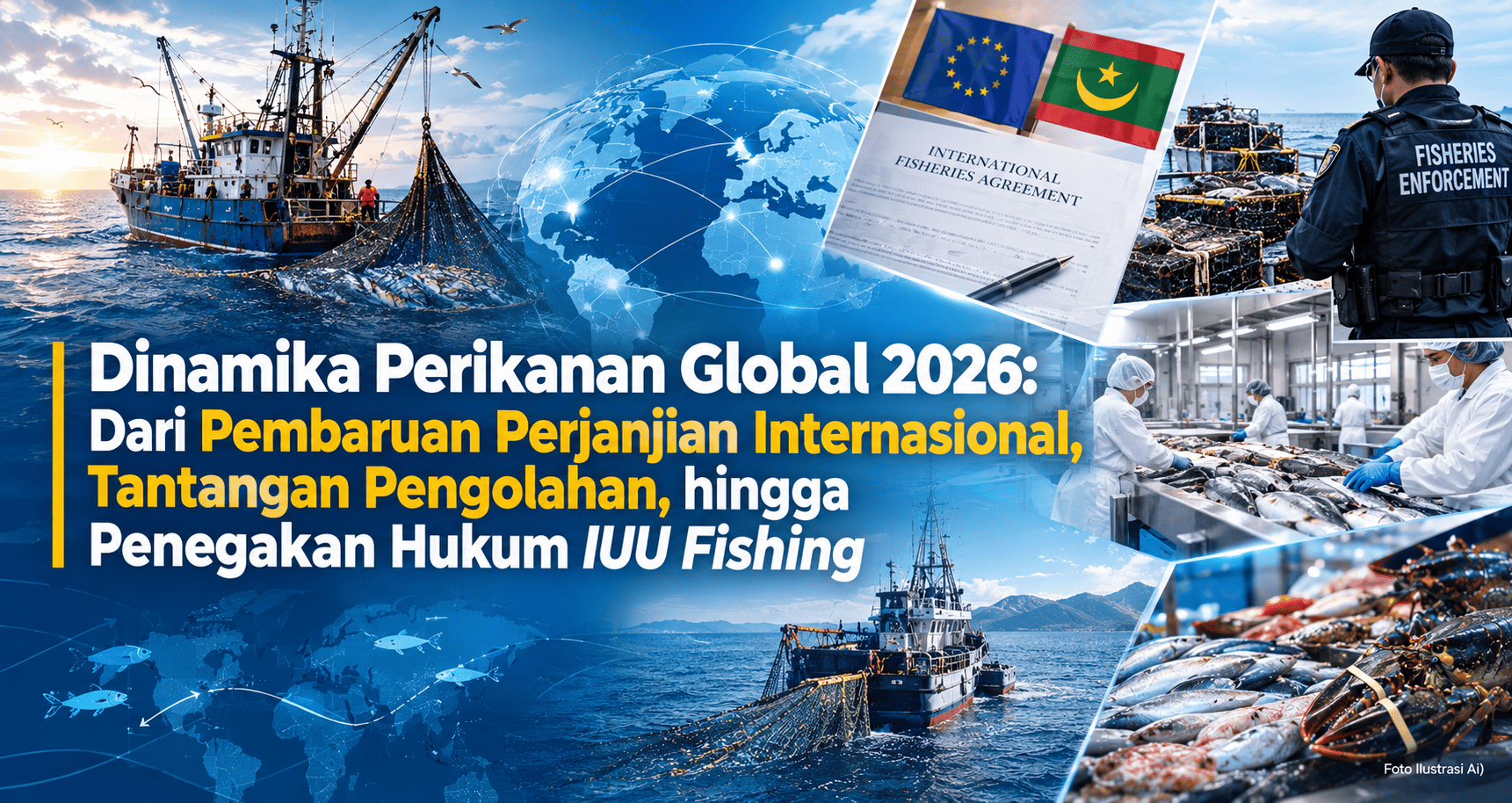 Dinamika Perikanan Global 2026: Dari Pembaruan Perjanjian Internasional, Tantangan Pengolahan, hingga Penegakan Hukum IUU Fishing