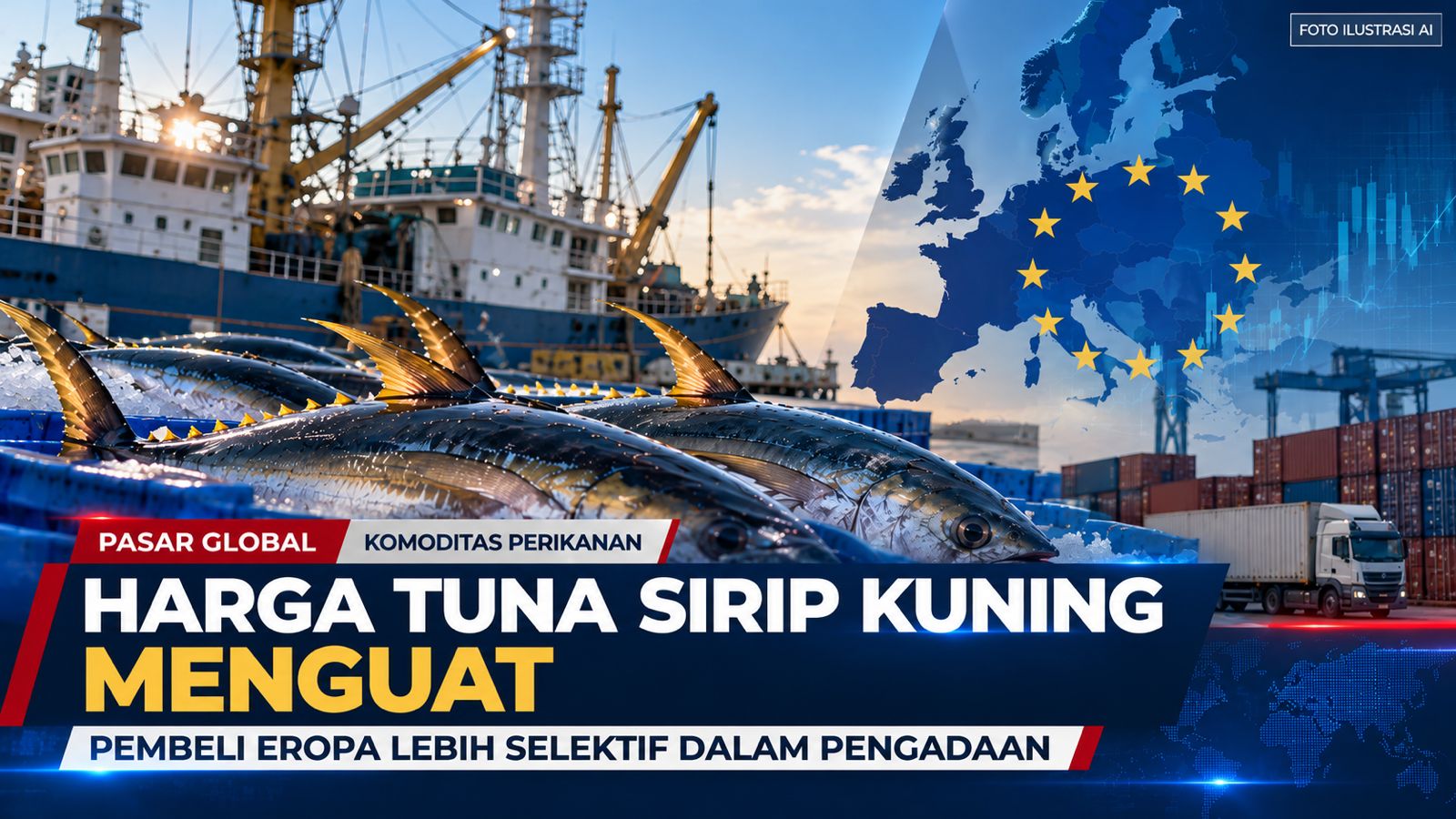Harga Tuna Sirip Kuning Menguat, Pembeli Eropa Lebih Selektif dalam Pengadaan