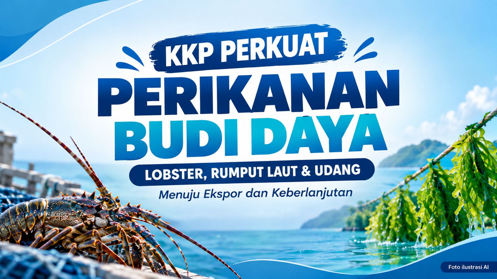 Dari Laut Indonesia ke Pasar China-Jepang, KKP Perkuat Budi Daya Lobster dan Rumput Laut