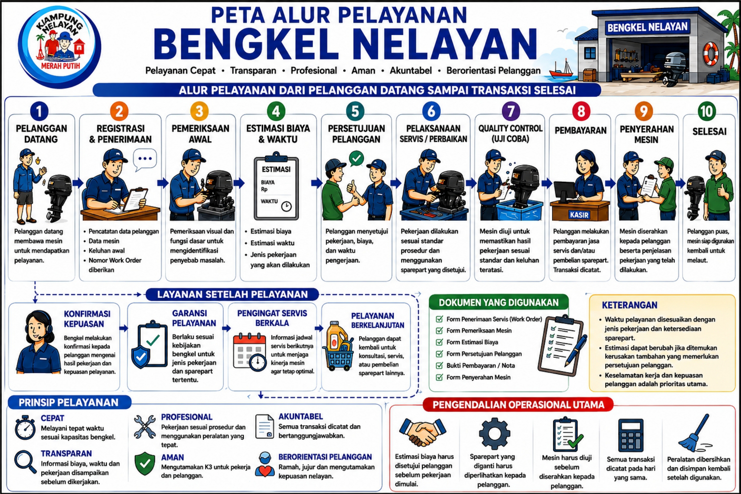 SOP Bengkel Nelayan, untuk Mendukung Perawatan dan Perbaikan Sarana Perikanan