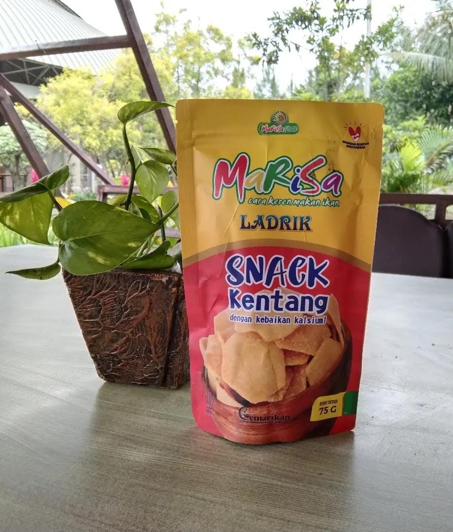 Ladrik marisa snack tulang ikan tinggi kalsiumnon msg 75 gram